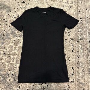 Splits59 Louise Black Rib Short Sleeve Shirt